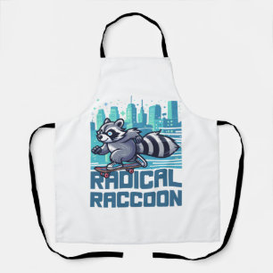 Radical Racoon Urban Skateboarder Apron