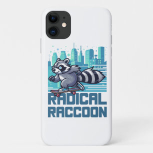 Radical Racoon Urban Skateboarder Case-Mate iPhone Case