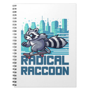 Radical Racoon Urban Skateboarder Notebook