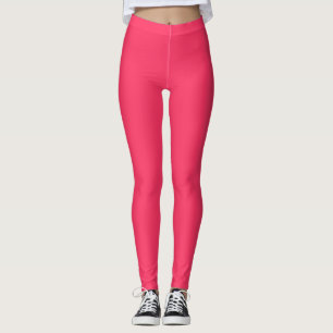 Radical Red Solid plain Colour Leggings