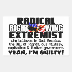 Radical Right Wing Extremist Rectangular Sticker