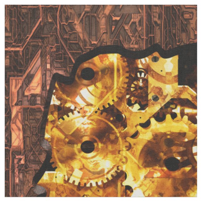 Radical Steampunk 7 Custom Fabric (Close Up)