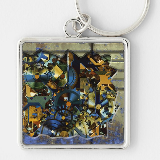 Radical Steampunk 8 Keychain (Front)