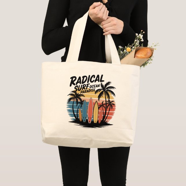 Radical Surf Ocean Paradise Large Tote Bag (Front (Product))