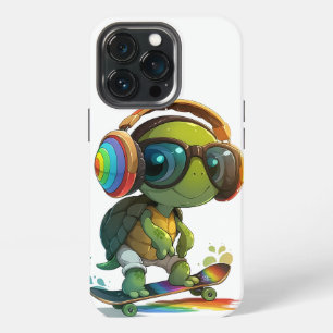 Radical Turtle Skateboarder iPhone Case