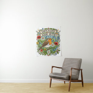 Radicalized by Basic Decency Aesthetic Art Bird Tapestry