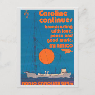 Radio Caroline 259 - Mi Amigo ship Postcard