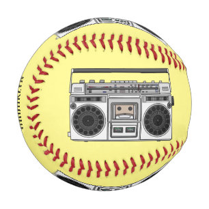Radio cartoon illustration  baseball