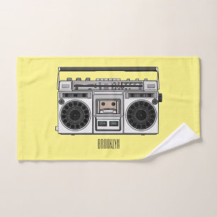 Radio cartoon illustration  bath towel set