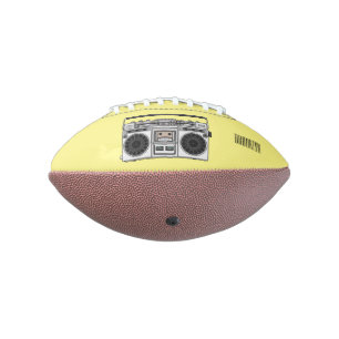Radio cartoon illustration football