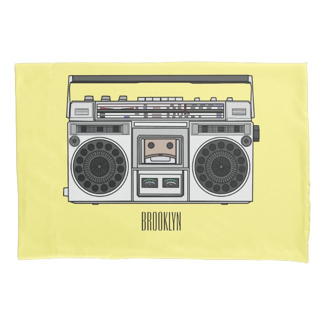 Radio cartoon illustration  pillowcase (Front)