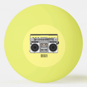 Radio cartoon illustration ping pong ball