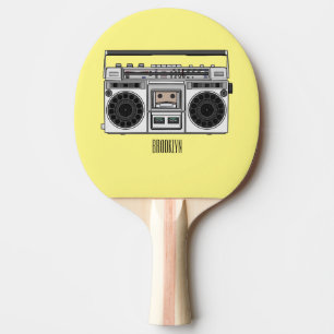 Radio cartoon illustration  ping pong paddle