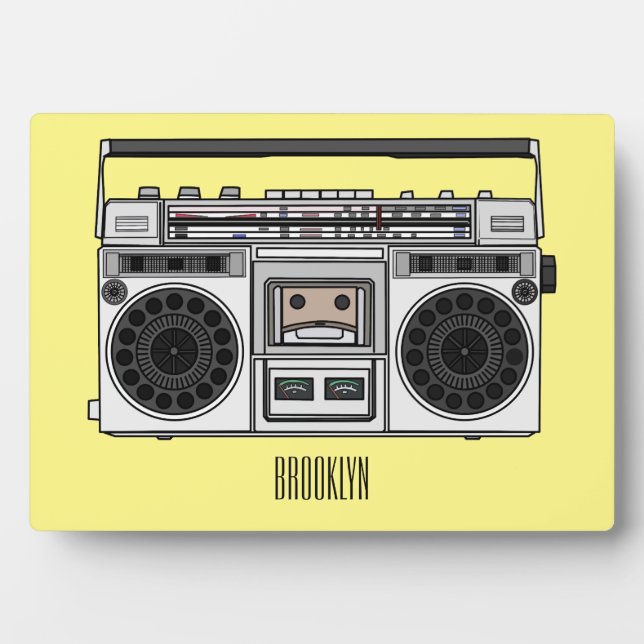 Radio cartoon illustration  plaque (Front)