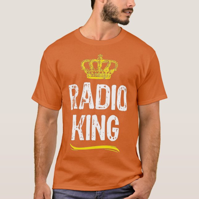 Radio King Men Boys Ham Operator Funny Cool Gift T-Shirt (Front)
