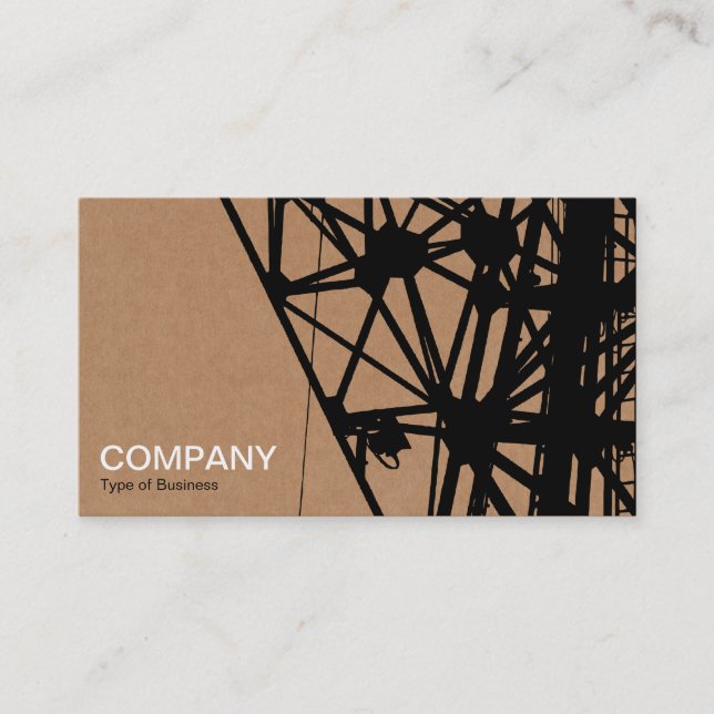 Radio Mast - Cardboard Box Image Background Business Card (Front)