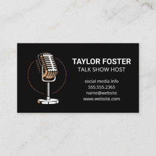 Radio Mic Talk Show Host Business Card