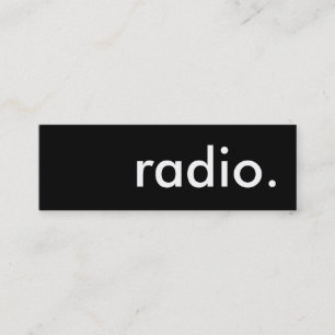 radio. mini business card