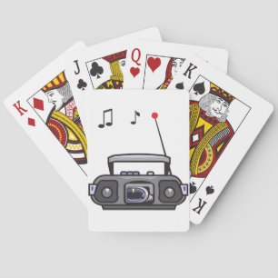 Radio Playing Music Playing Cards