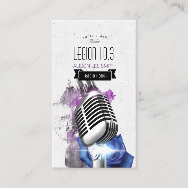 Radio / Radio Host / Podcast / Singer Business Card (Front)