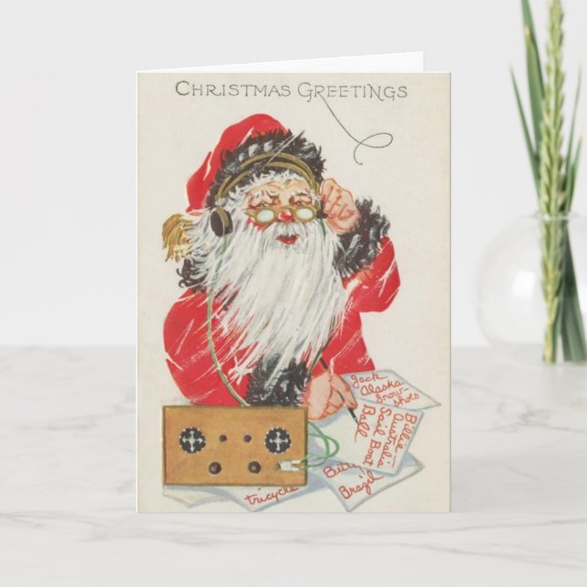 Radio Santa Christmas Card (Front)