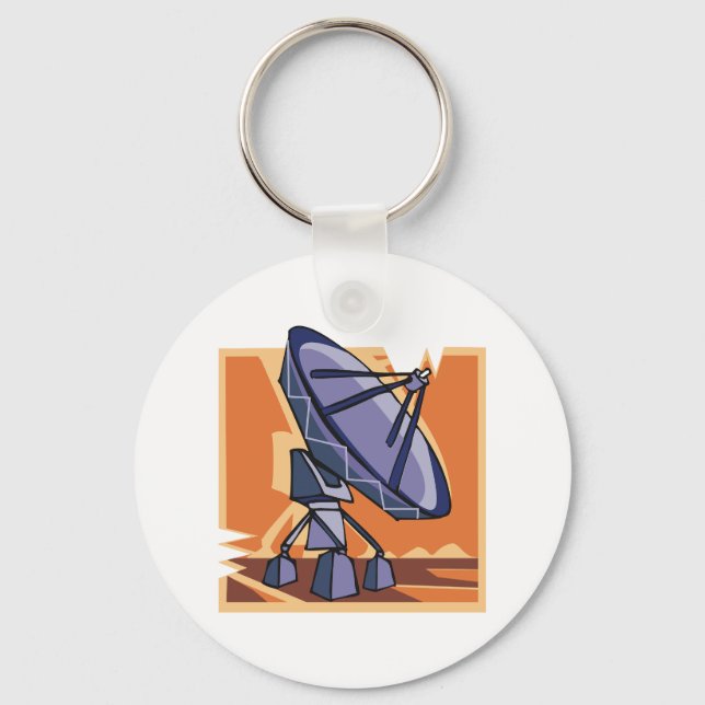 Radio Telescope Space Science Observatory Key Ring (Front)