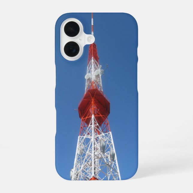 Radio TV Broadcast Tower iPhone 16 Case (Back)