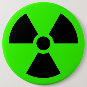 Radioactive 6 Cm Round Badge