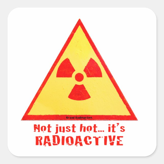 Radioactive Brand Square Sticker (Front)