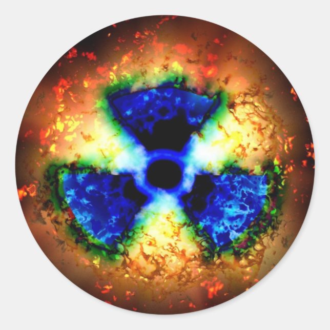 radioactive classic round sticker (Front)