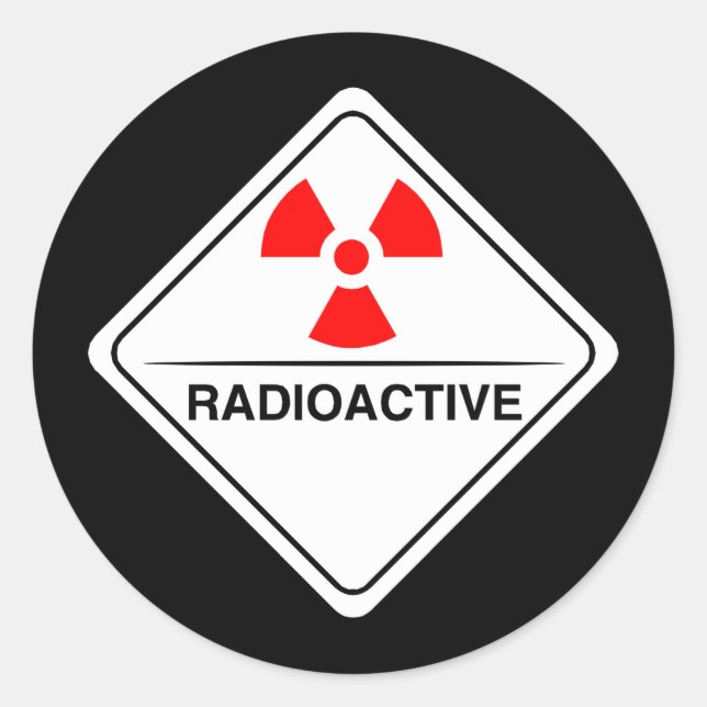 Radioactive Classic Round Sticker (Front)