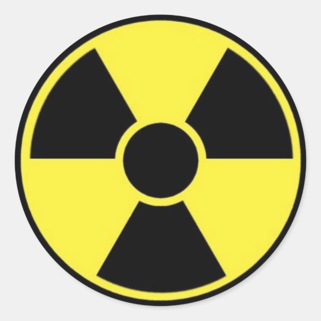 RADIOACTIVE CLASSIC ROUND STICKER (Front)