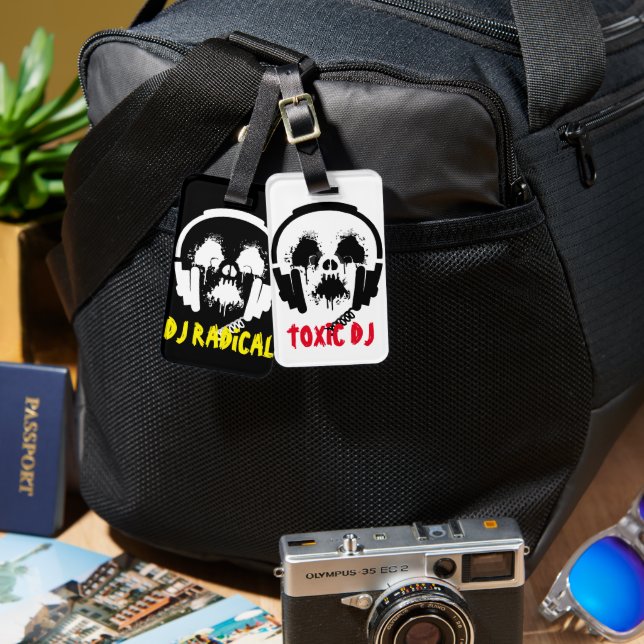 Radioactive DJ Double-sided Luggage Tag (Front & Back)
