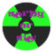 Radioactive Green and Black Roller Derby Sticker