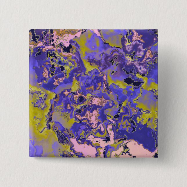 Radioactive Marble 15 Cm Square Badge (Front)