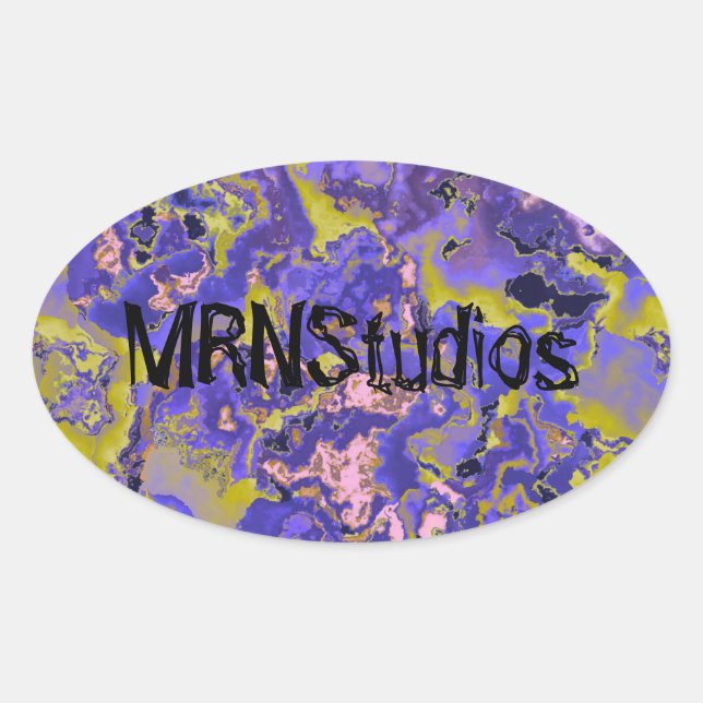 Radioactive Marble Oval Sticker (Front)