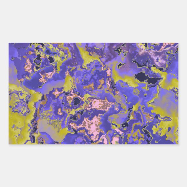Radioactive Marble Rectangular Sticker (Front)