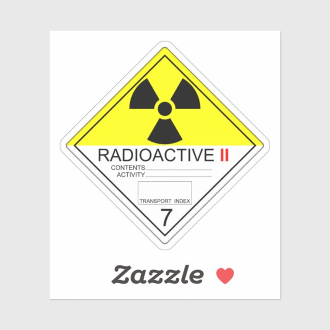 Radioactive Materials Transport Sign Category 2 (Sheet)