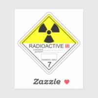 Radioactive Materials Transport Sign Category 3