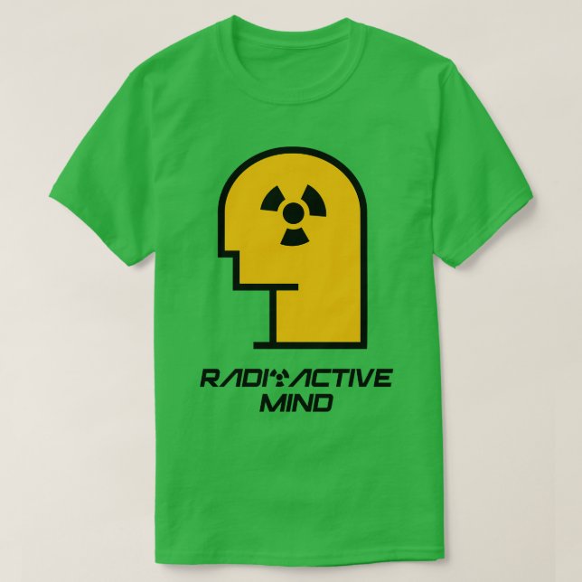 Radioactive Mind with Head shape in Yellow Colour T-Shirt (Design Front)