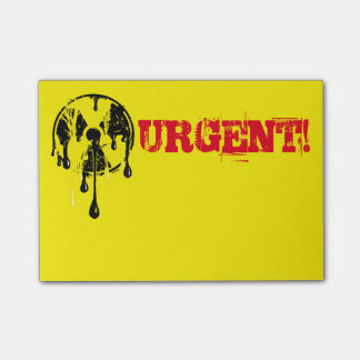 Radioactive Nuclear Meltdown Hazard Symbol Post-it Notes