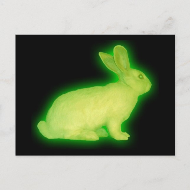 radioactive rabbit postcard (Front)