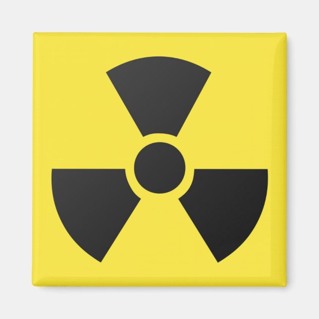 Radioactive radiation nuclear atomic symbol magnet (Front)