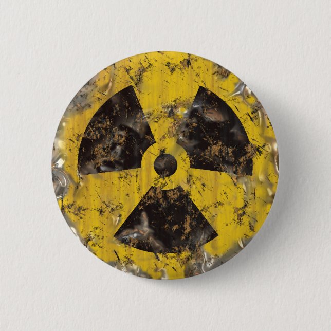 Radioactive Rusted 6 Cm Round Badge (Front)