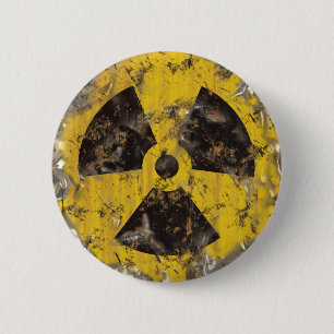 Radioactive Rusted 6 Cm Round Badge