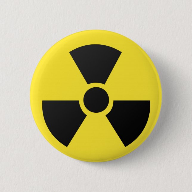 Radioactive Sign 6 Cm Round Badge (Front)