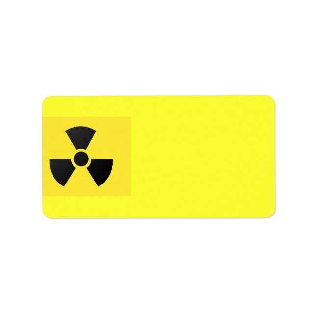 Radioactive Sign Address Label (Front)