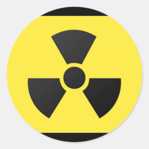 Radioactive Sign Classic Round Sticker