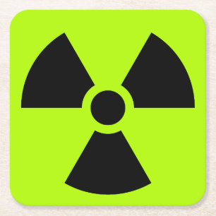 Radioactive Square Paper Coaster