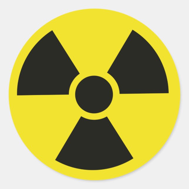 Radioactive Symbol Classic Round Sticker (Front)